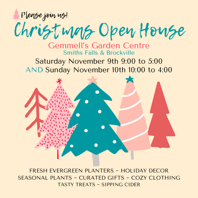 Please Join Us for Our Christmas Open House on November 9 and 10 at both of our locations.